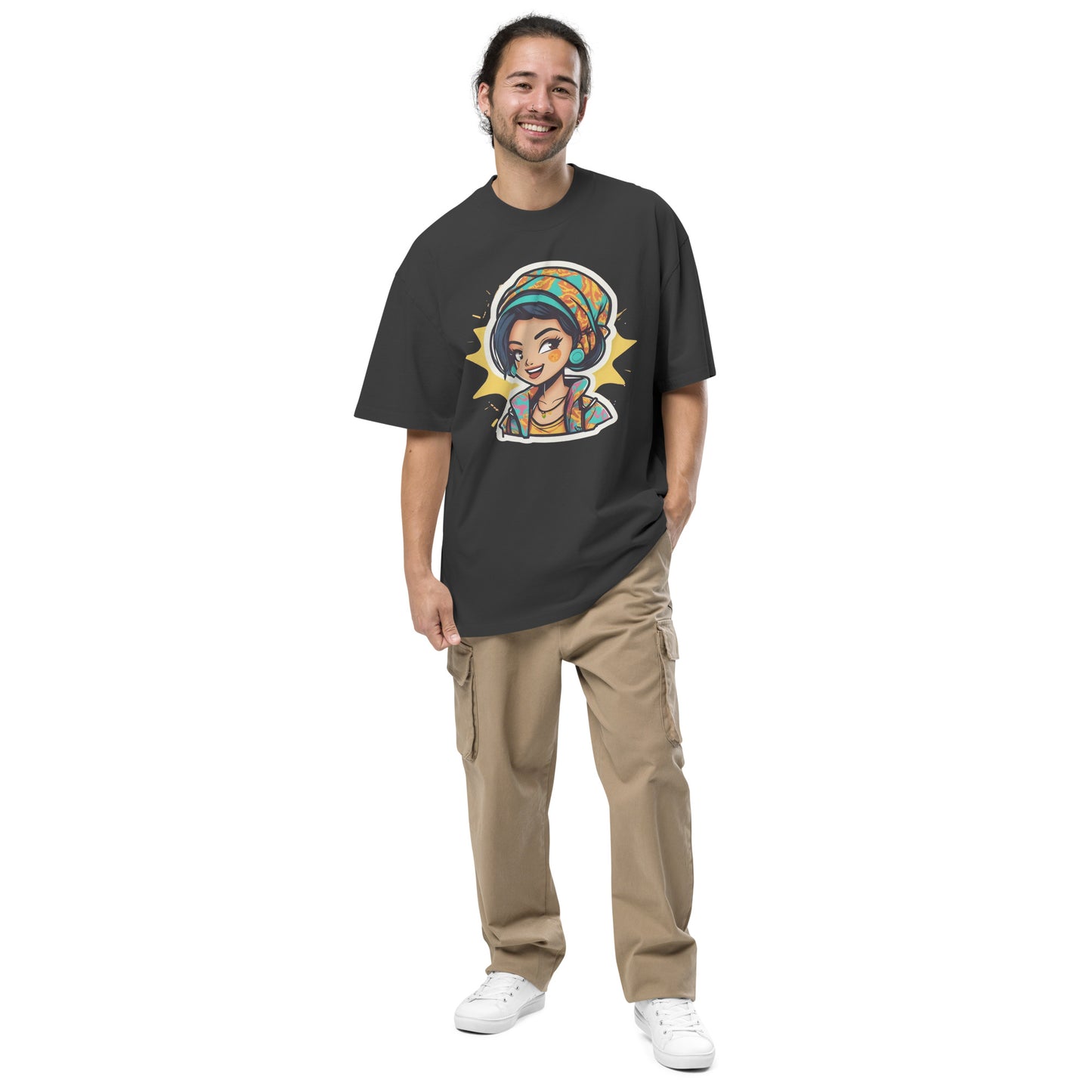 Afro Chic Oversized faded t-shirt