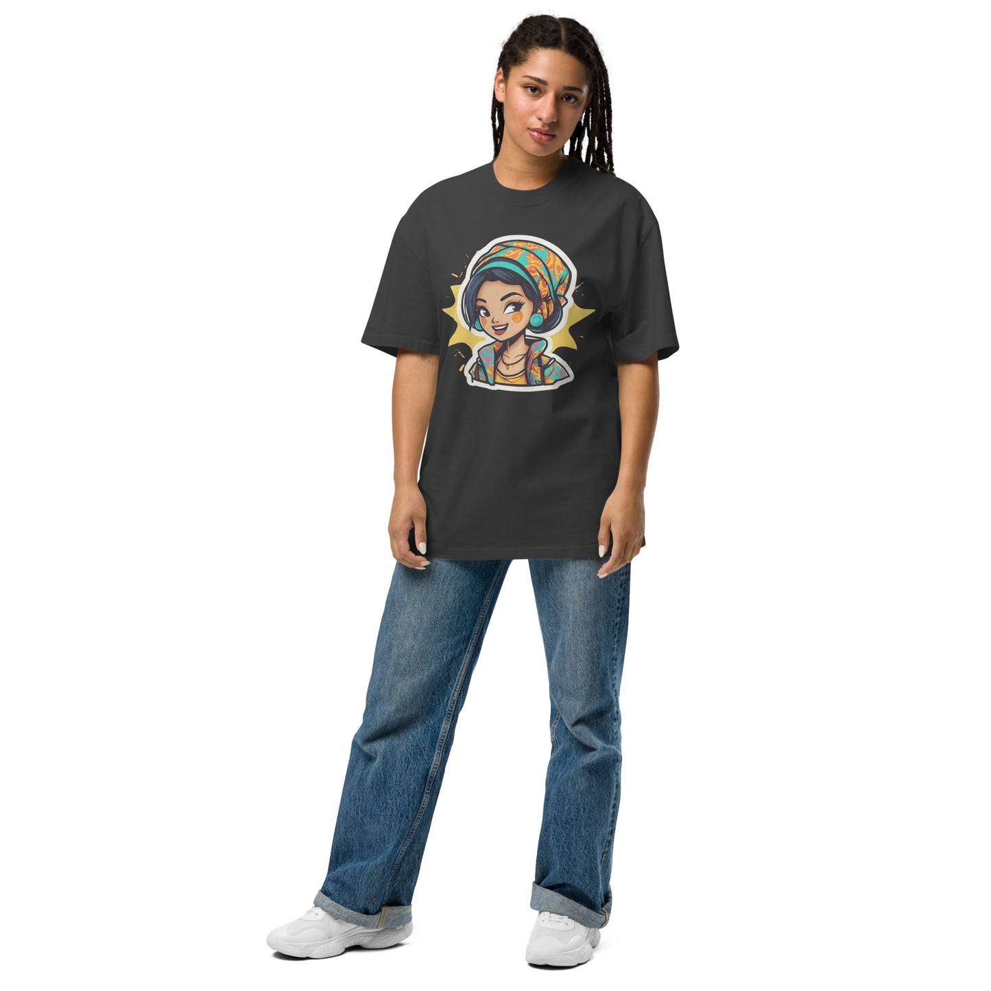 Afro Chic Oversized faded t-shirt