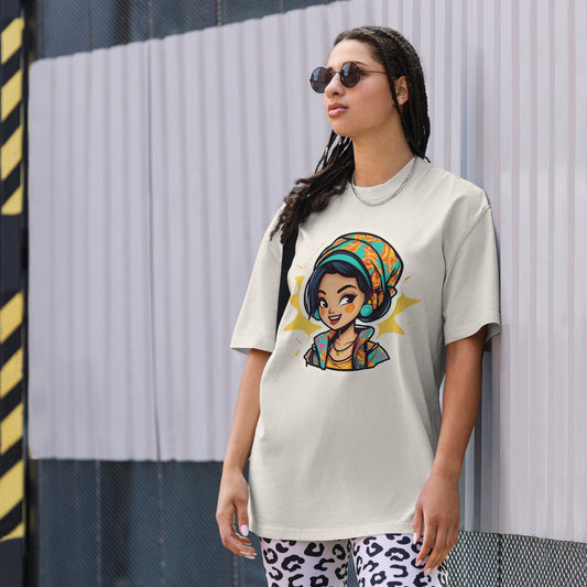 Afro Chic Oversized faded t-shirt