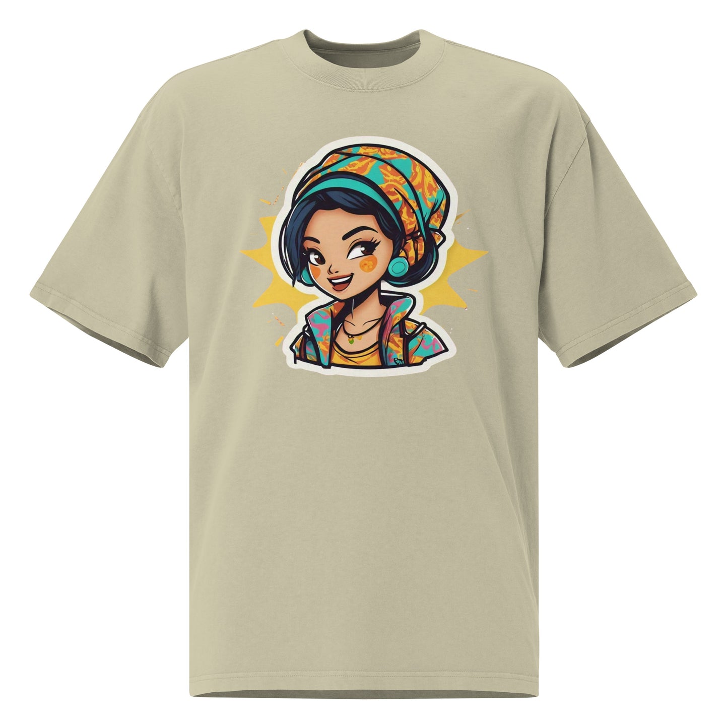 Afro Chic Oversized faded t-shirt