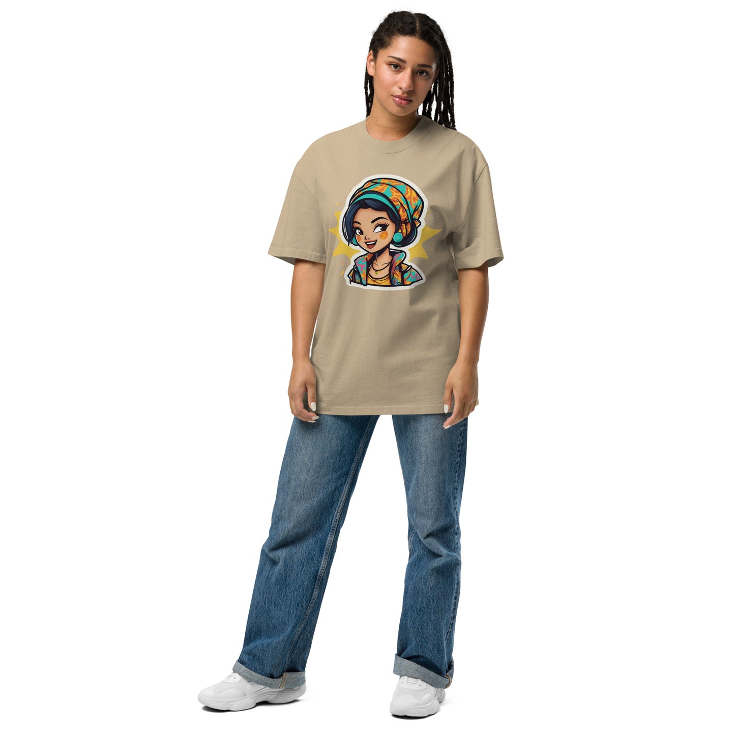 Afro Chic Oversized faded t-shirt