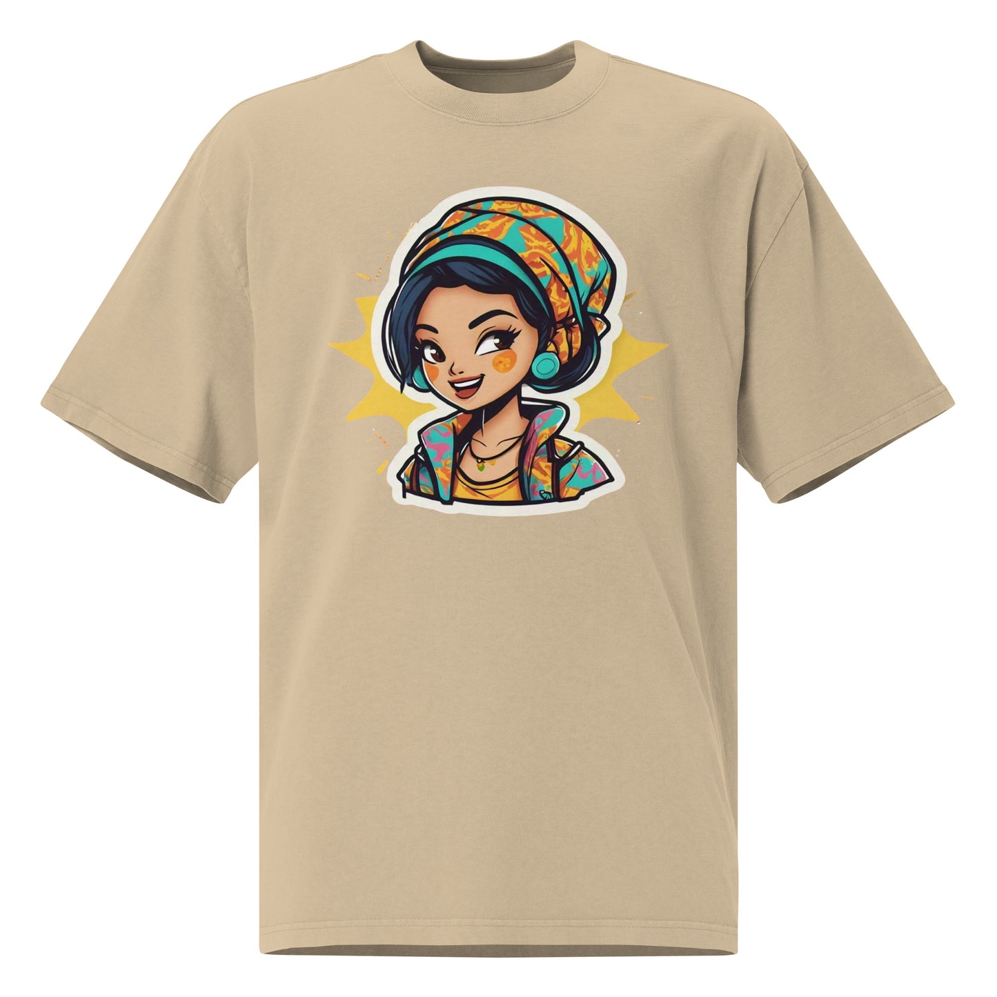 Afro Chic Oversized faded t-shirt