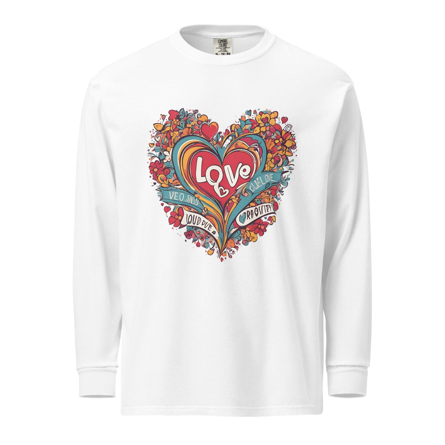 Love Garment-dyed heavyweight long-sleeve shirt