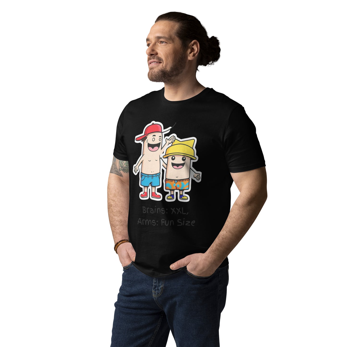 Big Brains, Small Gains Unisex organic cotton t-shirt