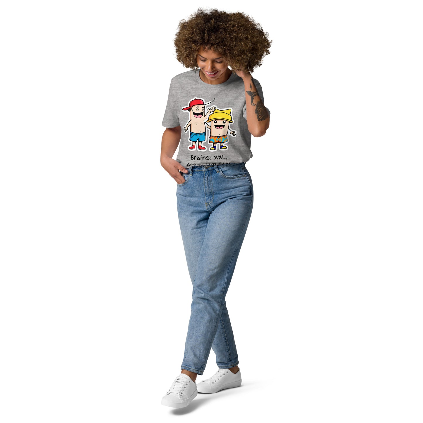 Big Brains, Small Gains Unisex organic cotton t-shirt