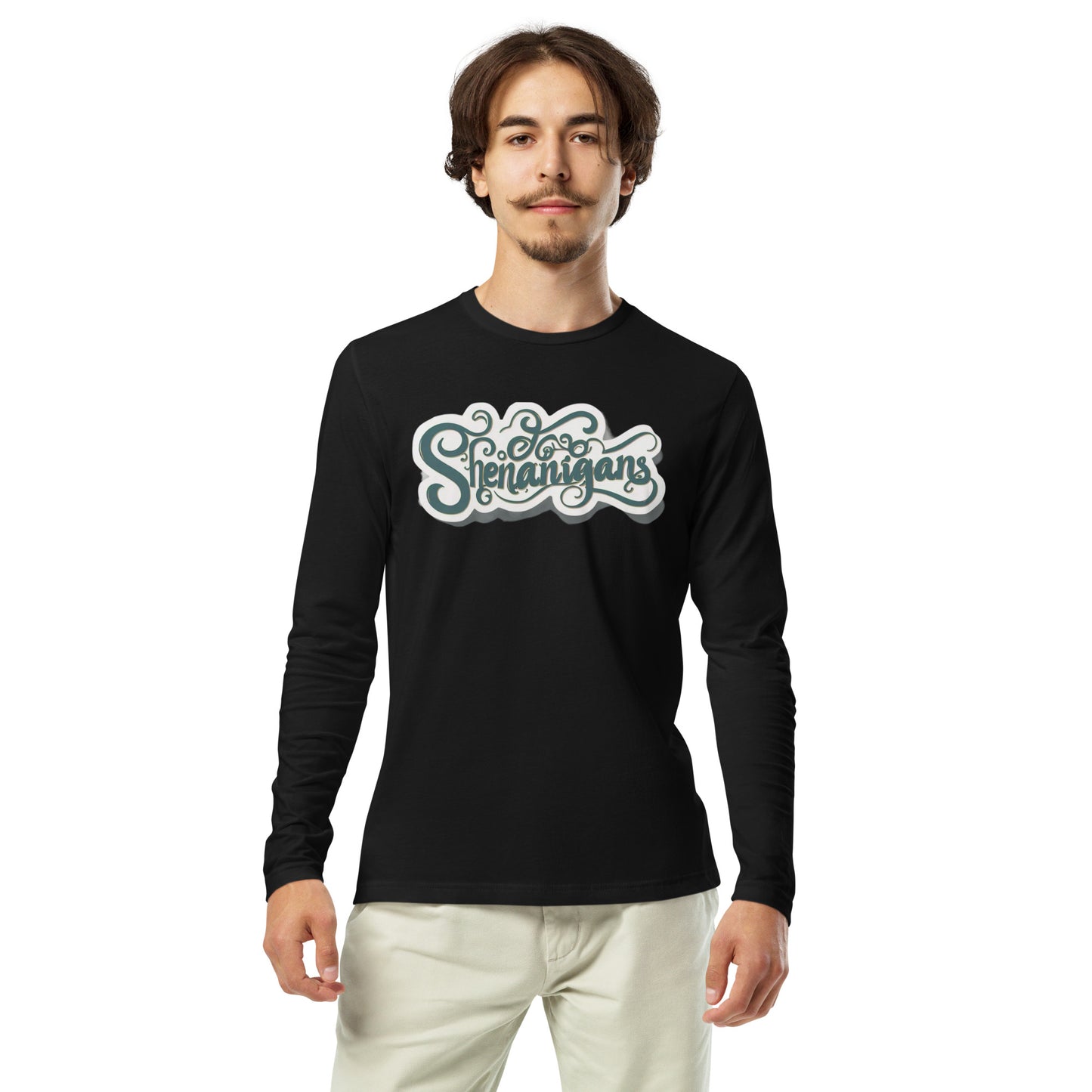 Playful Shenanigans Long Sleeve Fitted Crew