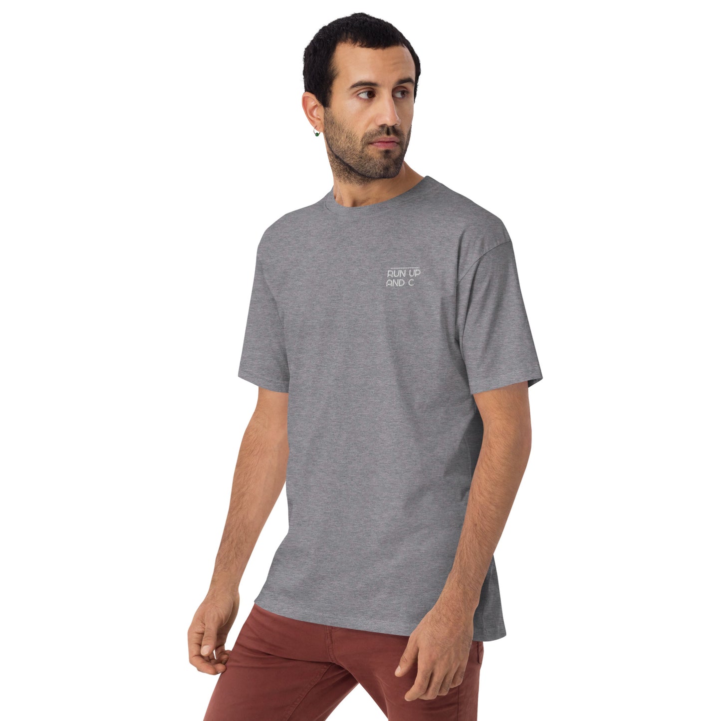 Run Up & C Men’s premium heavyweight tee