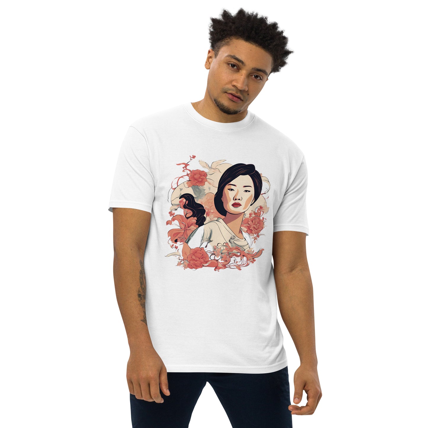 Floral Muse Men’s premium heavyweight tee