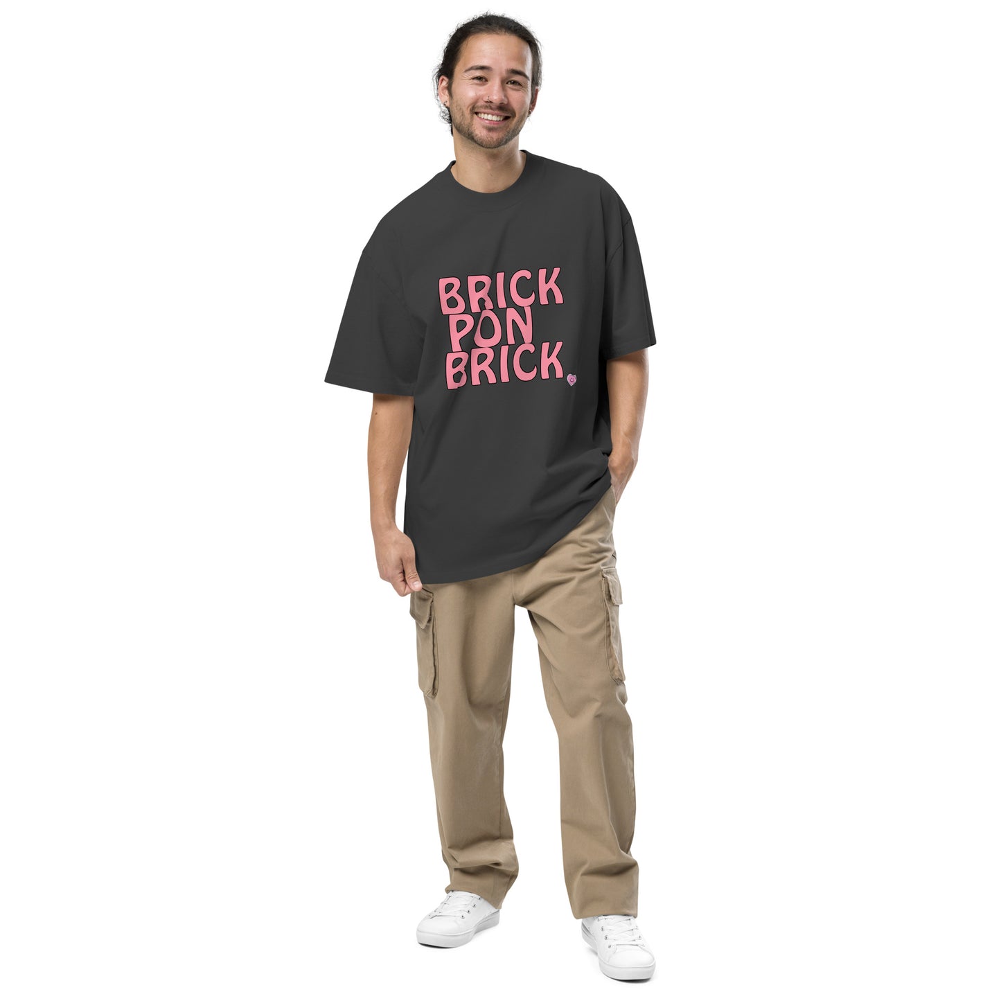 Brick Pon Brick Vibe Oversized faded t-shirt