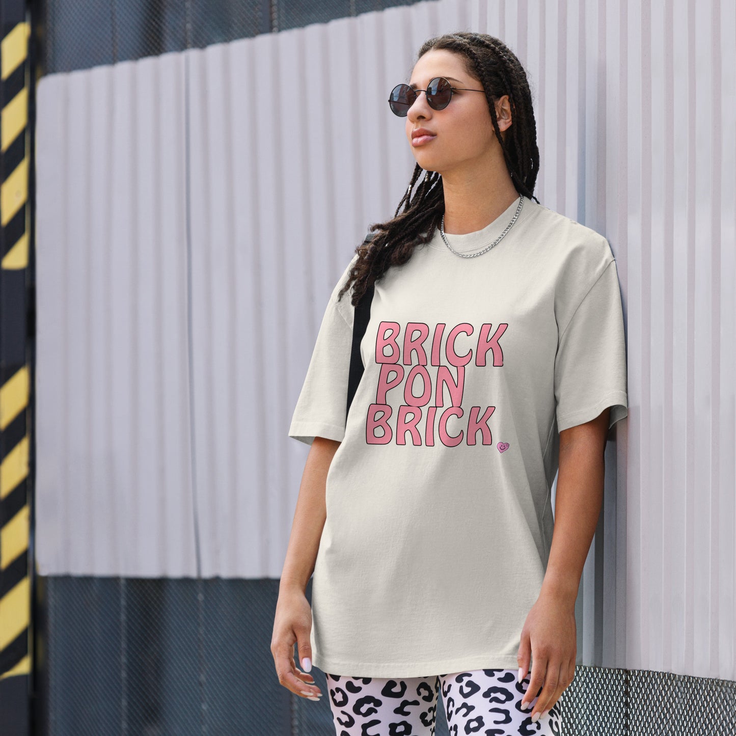 Brick Pon Brick Vibe Oversized faded t-shirt