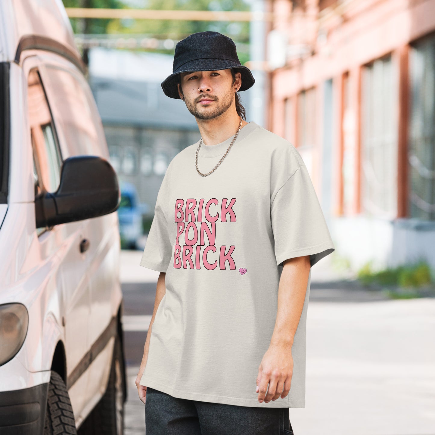 Brick Pon Brick Vibe Oversized faded t-shirt