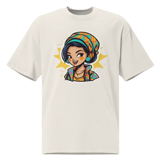 Afro Chic Oversized faded t-shirt