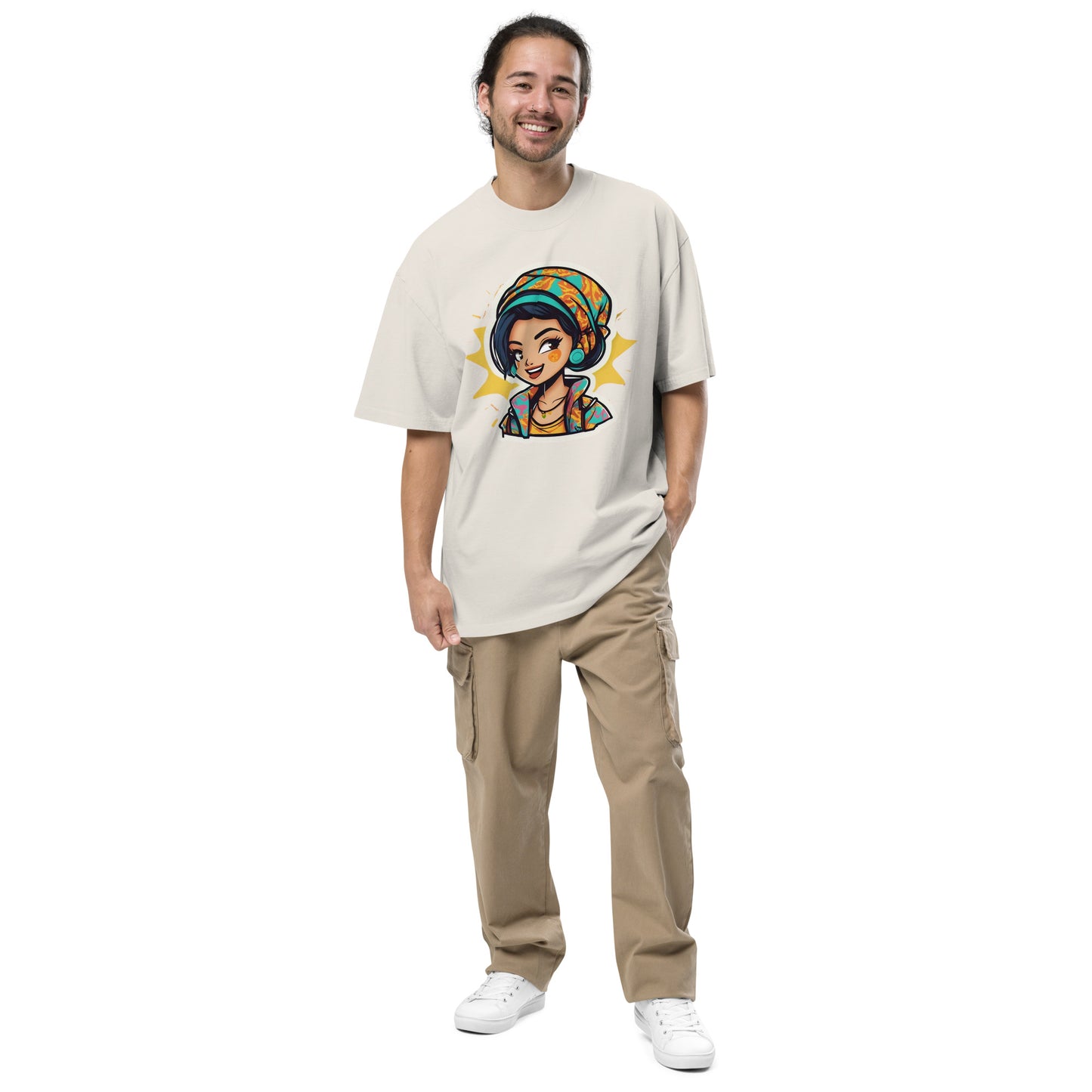 Afro Chic Oversized faded t-shirt