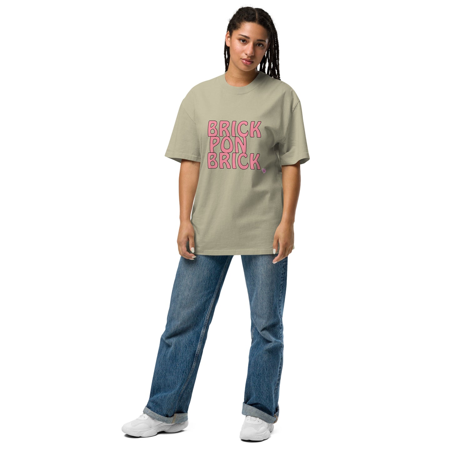 Brick Pon Brick Vibe Oversized faded t-shirt