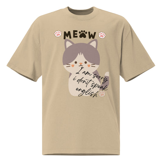 Purrfect Excuse Oversized faded t-shirt