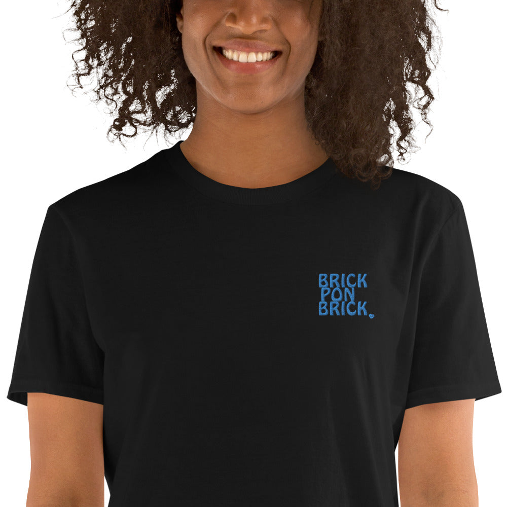 Brick Pon Brick Embroidered Vibes Short-Sleeve Unisex T-Shirt