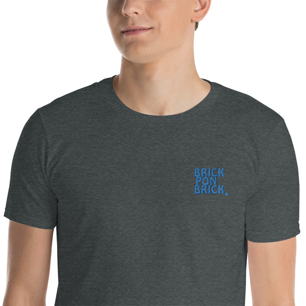 Brick Pon Brick Embroidered Vibes Short-Sleeve Unisex T-Shirt