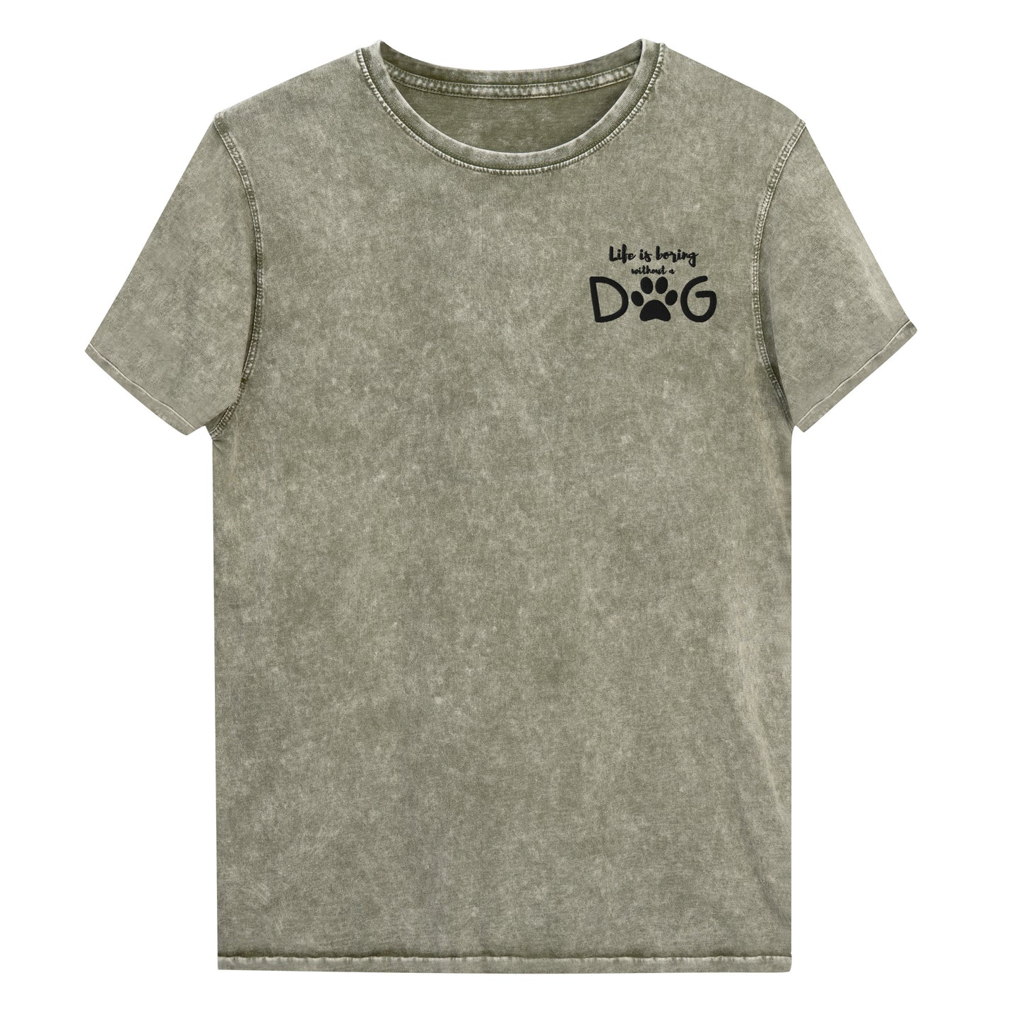 Dog Life Vibes Unisex Denim T-Shirt