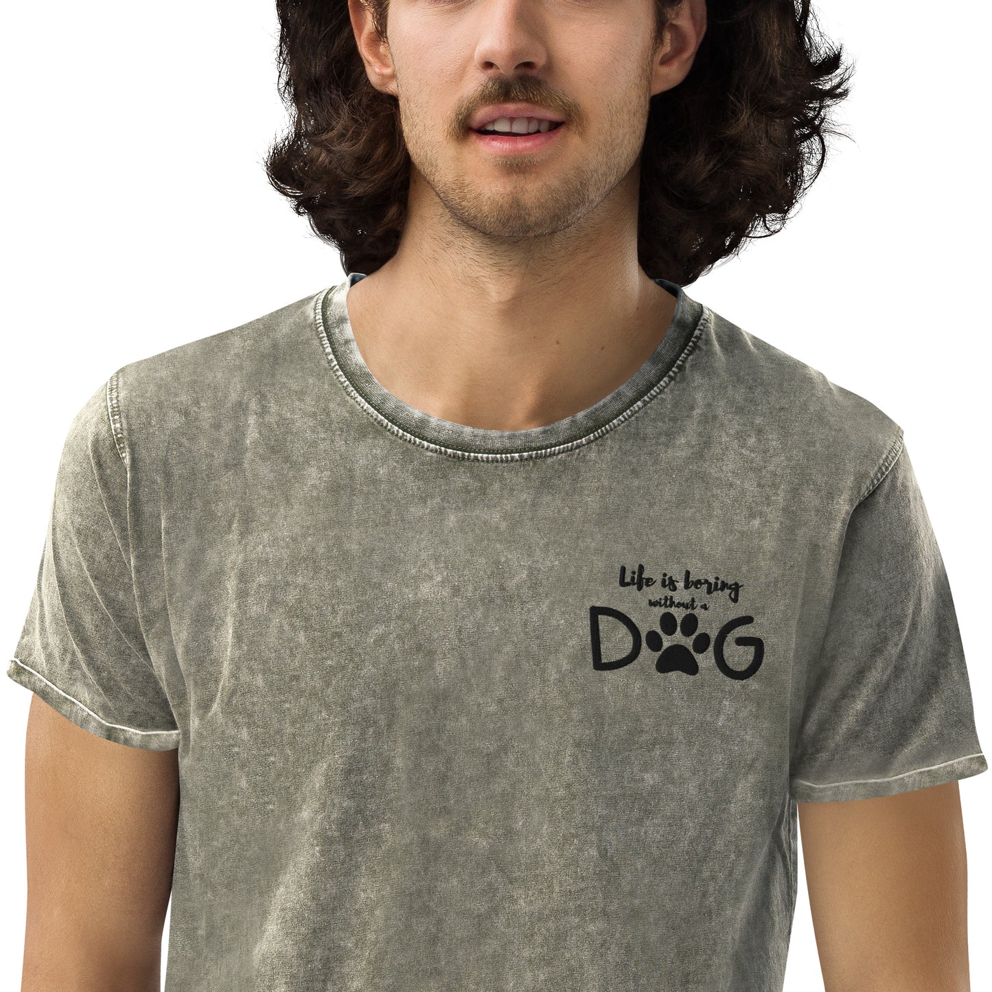 Dog Life Vibes Unisex Denim T-Shirt