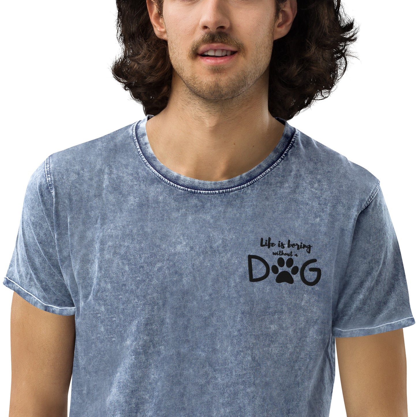 Dog Life Vibes Unisex Denim T-Shirt