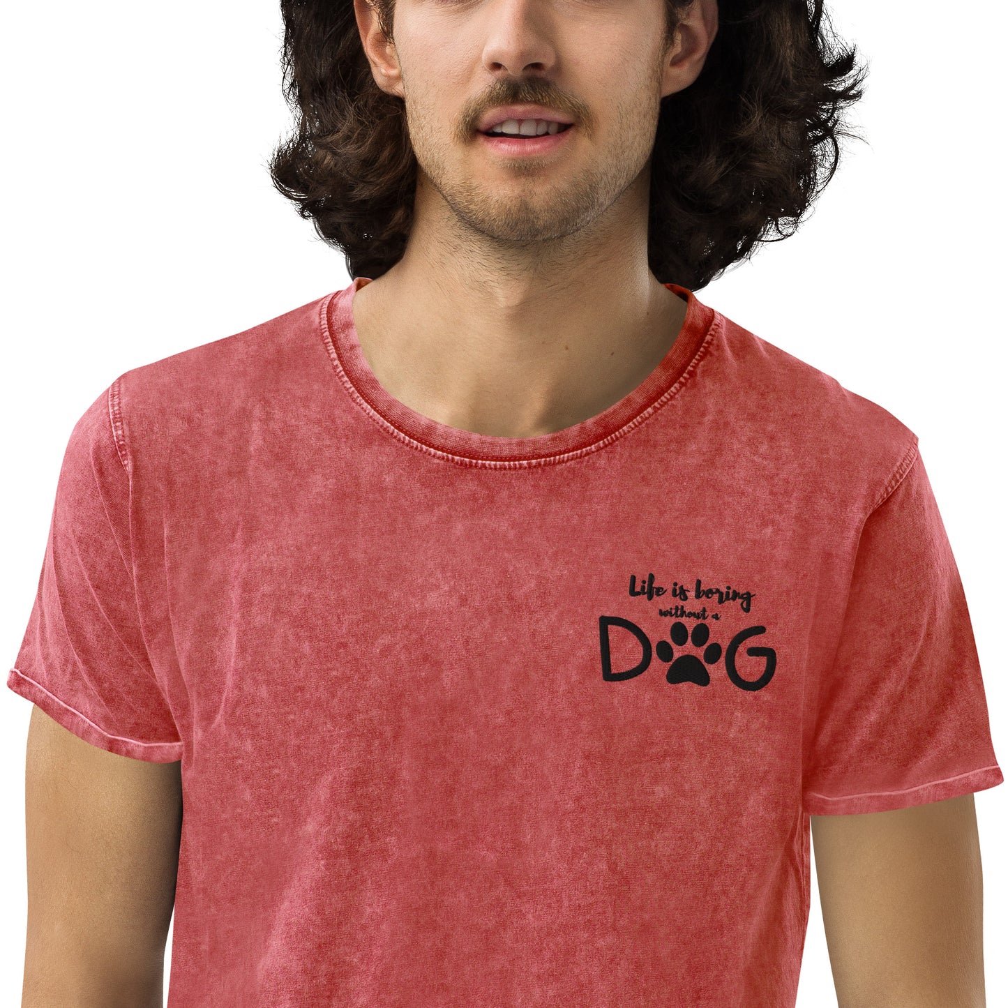 Dog Life Vibes Unisex Denim T-Shirt