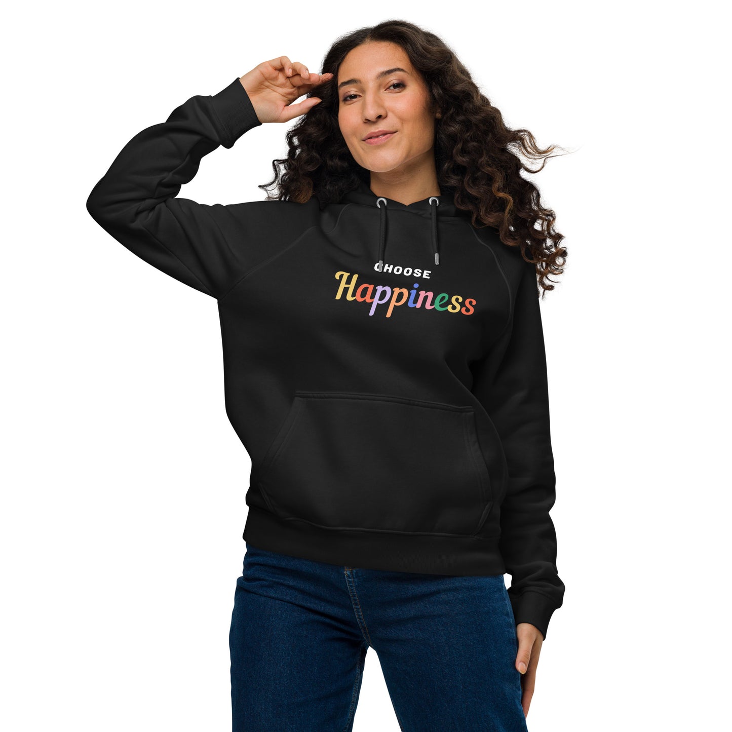 Happiness Choices Unisex eco raglan hoodie