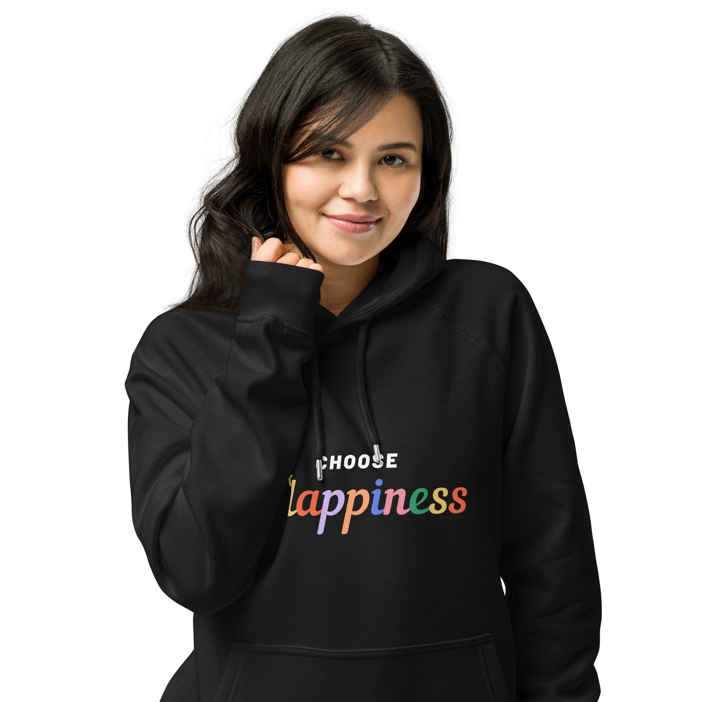 Happiness Choices Unisex eco raglan hoodie