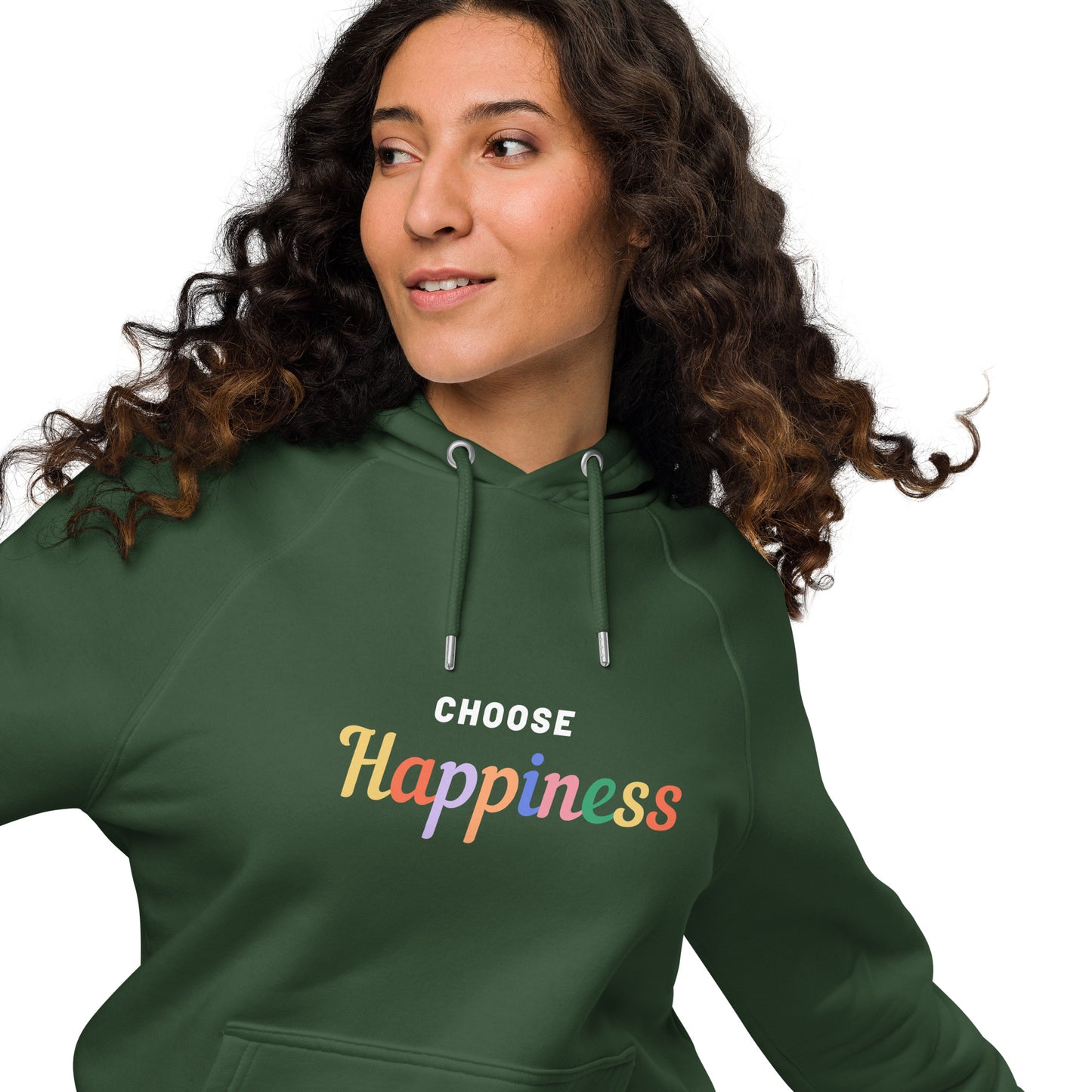 Happiness Choices Unisex eco raglan hoodie