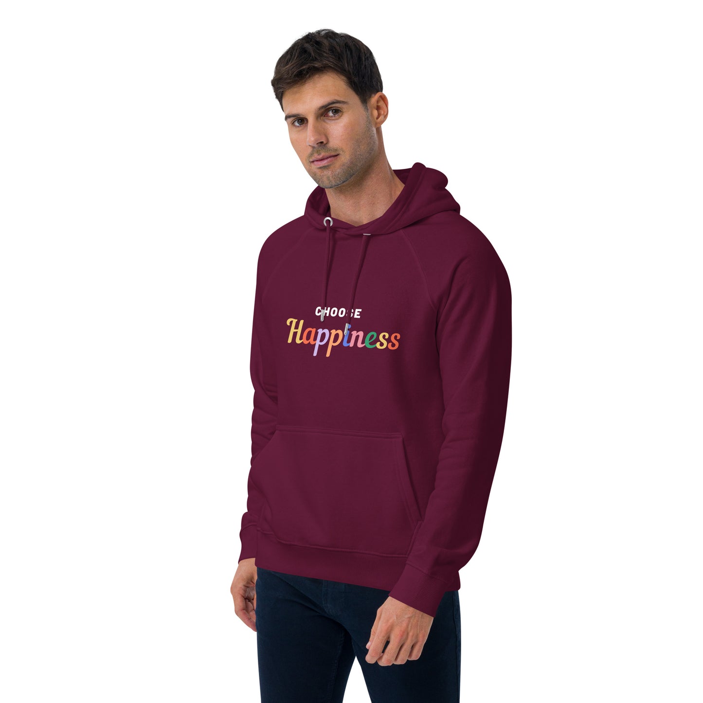 Happiness Choices Unisex eco raglan hoodie