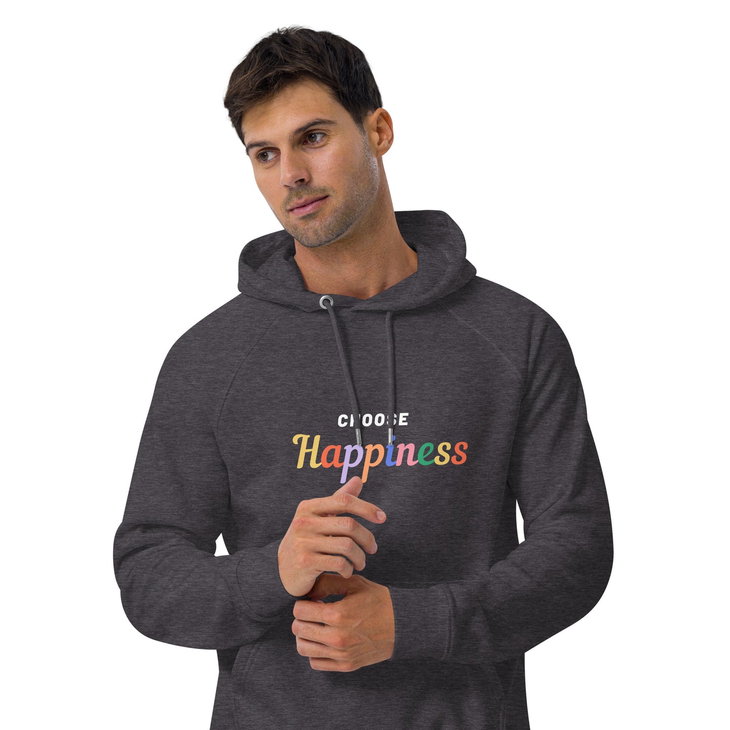 Happiness Choices Unisex eco raglan hoodie