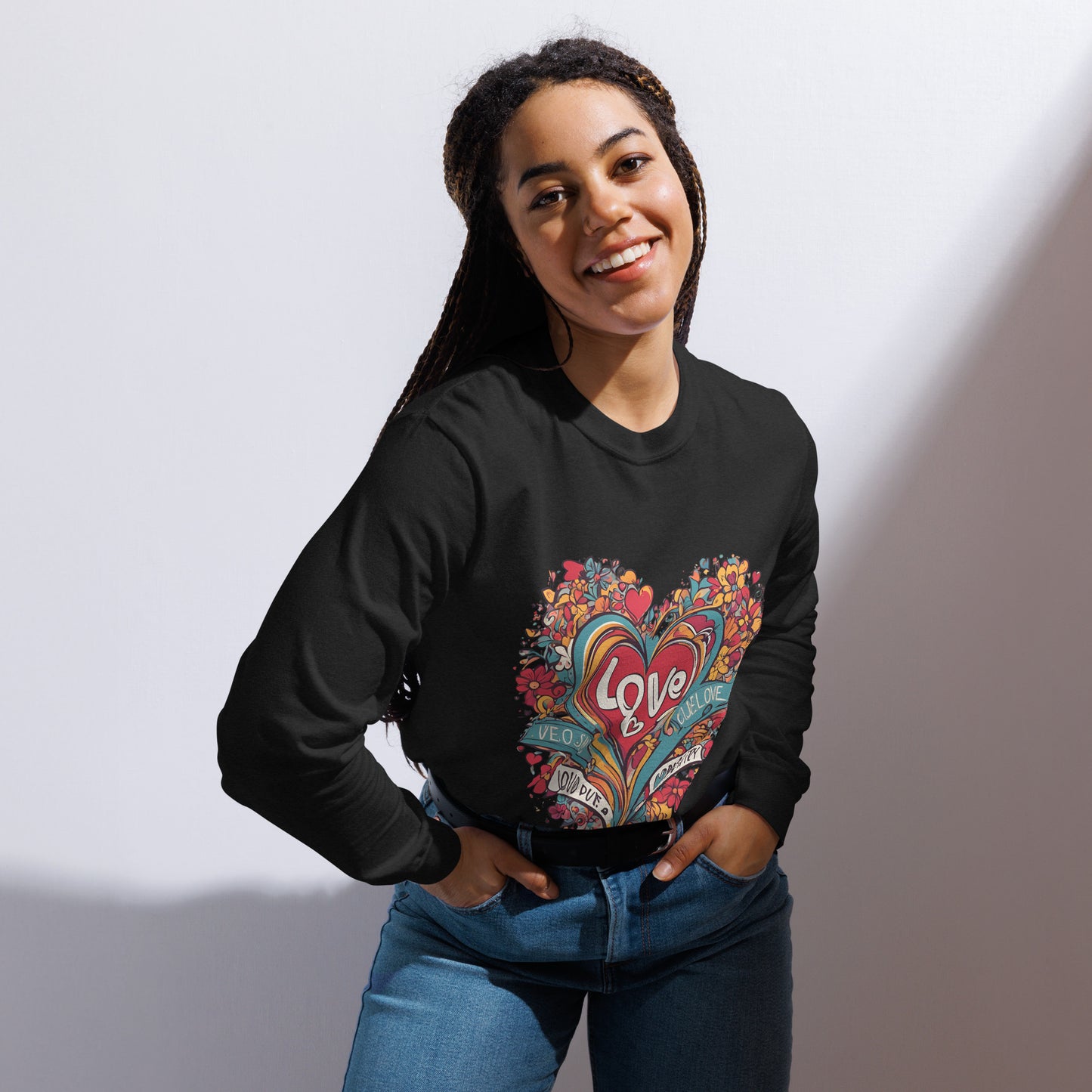 Love Garment-dyed heavyweight long-sleeve shirt