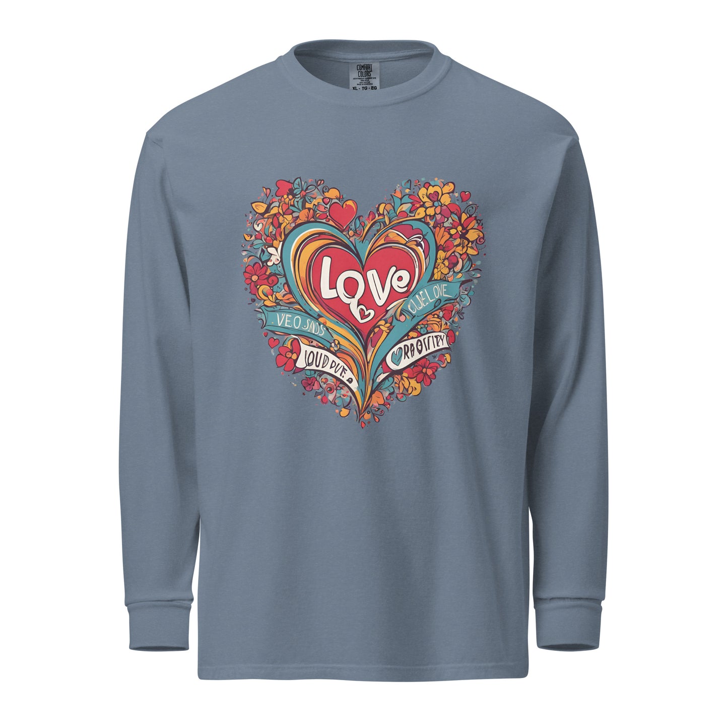 Love Garment-dyed heavyweight long-sleeve shirt