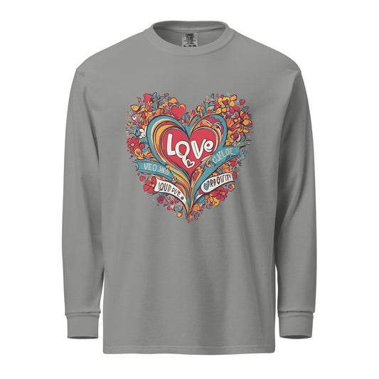 Love Garment-dyed heavyweight long-sleeve shirt