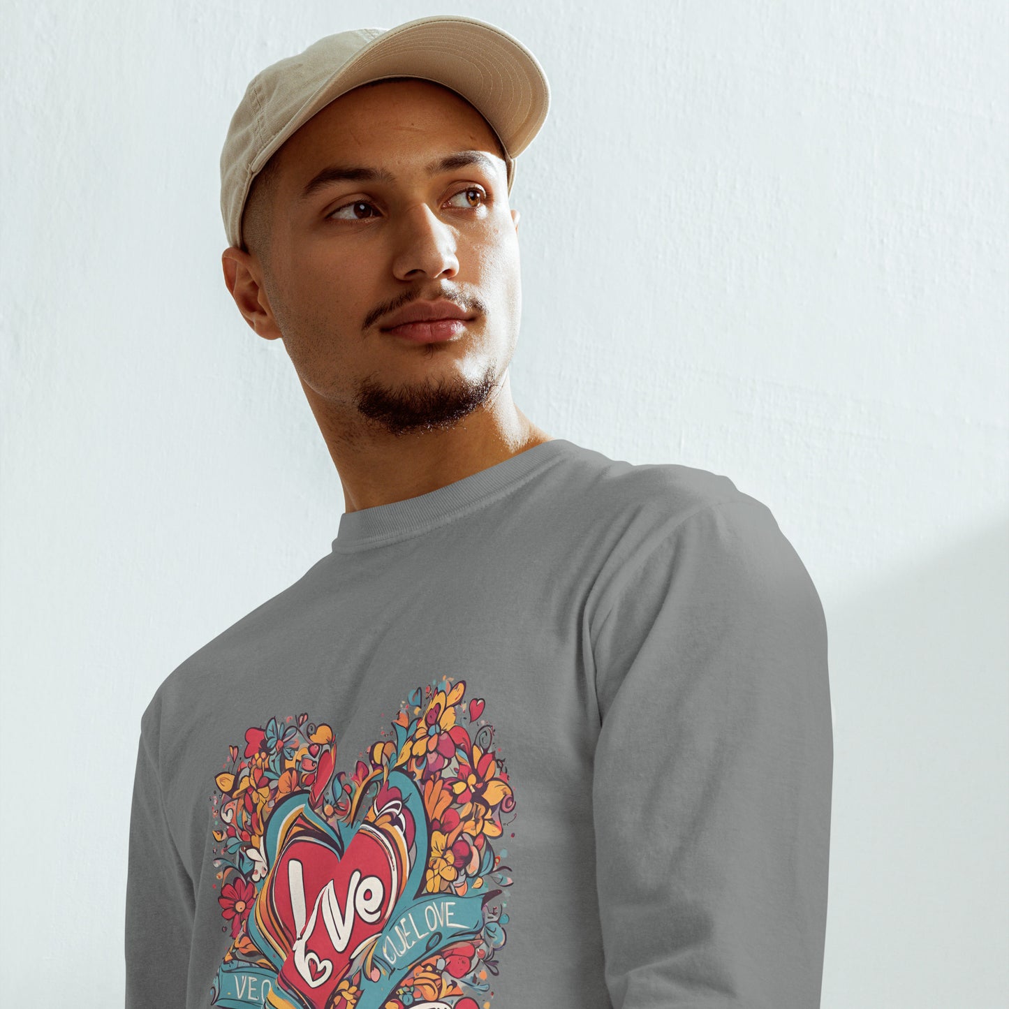 Love Garment-dyed heavyweight long-sleeve shirt