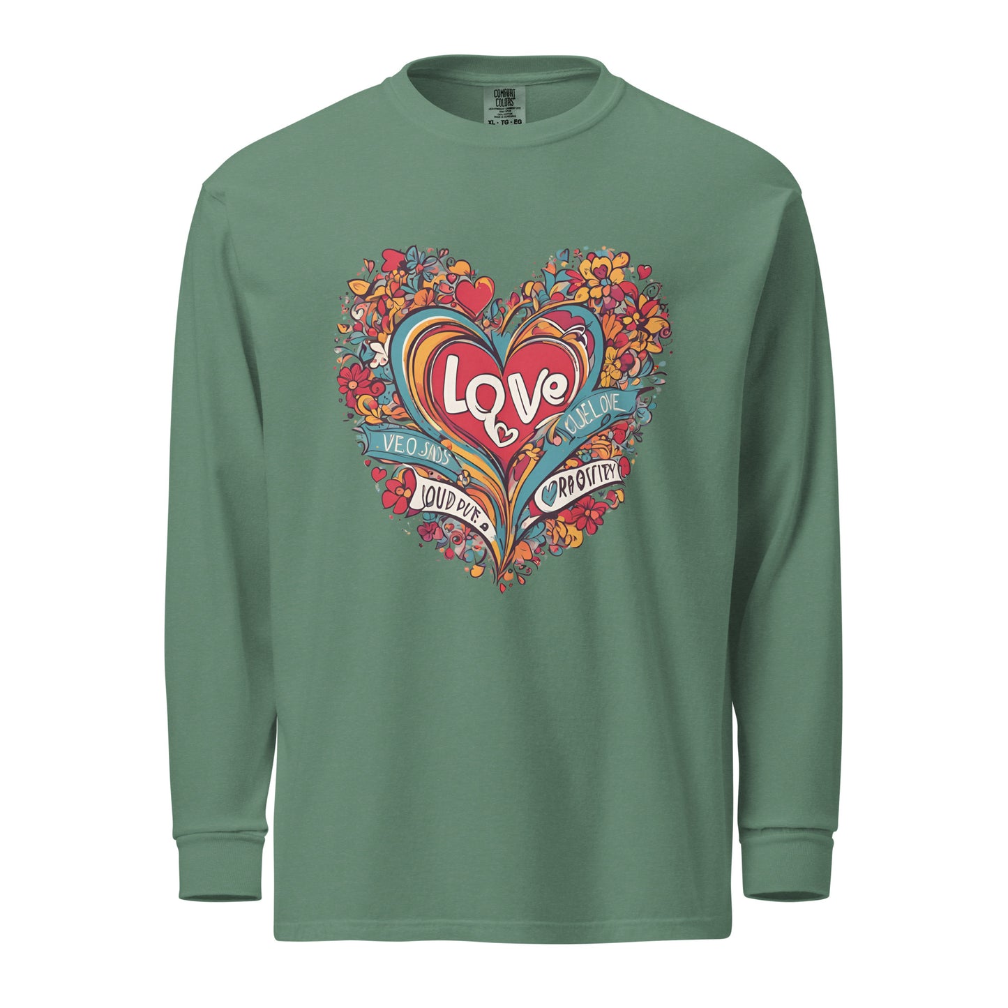 Love Garment-dyed heavyweight long-sleeve shirt