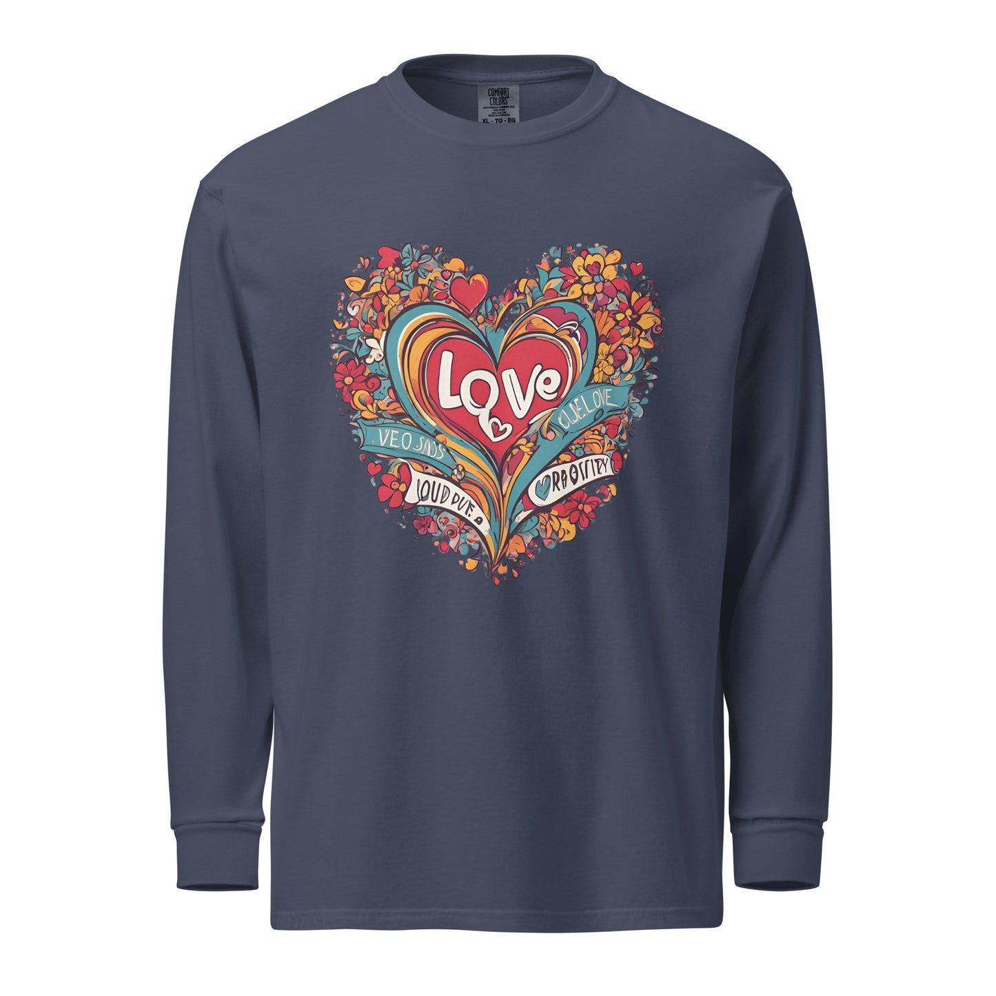 Love Garment-dyed heavyweight long-sleeve shirt