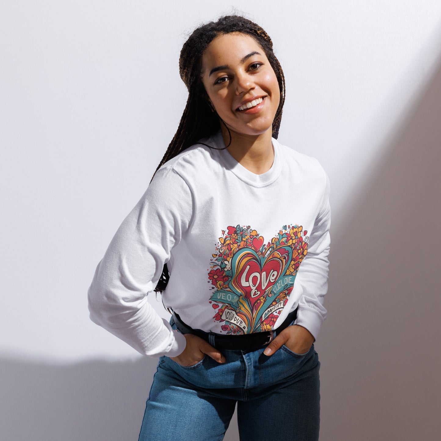 Love Garment-dyed heavyweight long-sleeve shirt