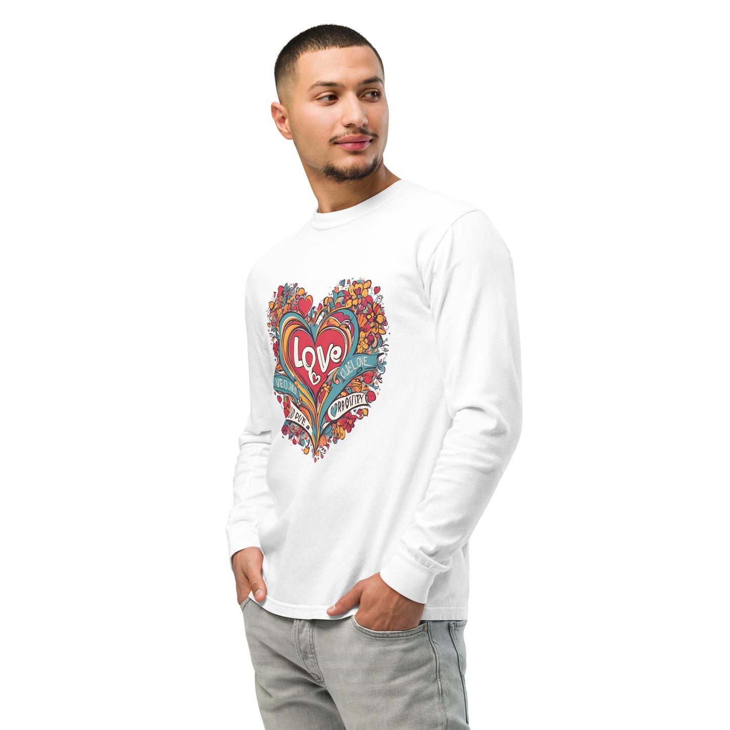 Love Garment-dyed heavyweight long-sleeve shirt