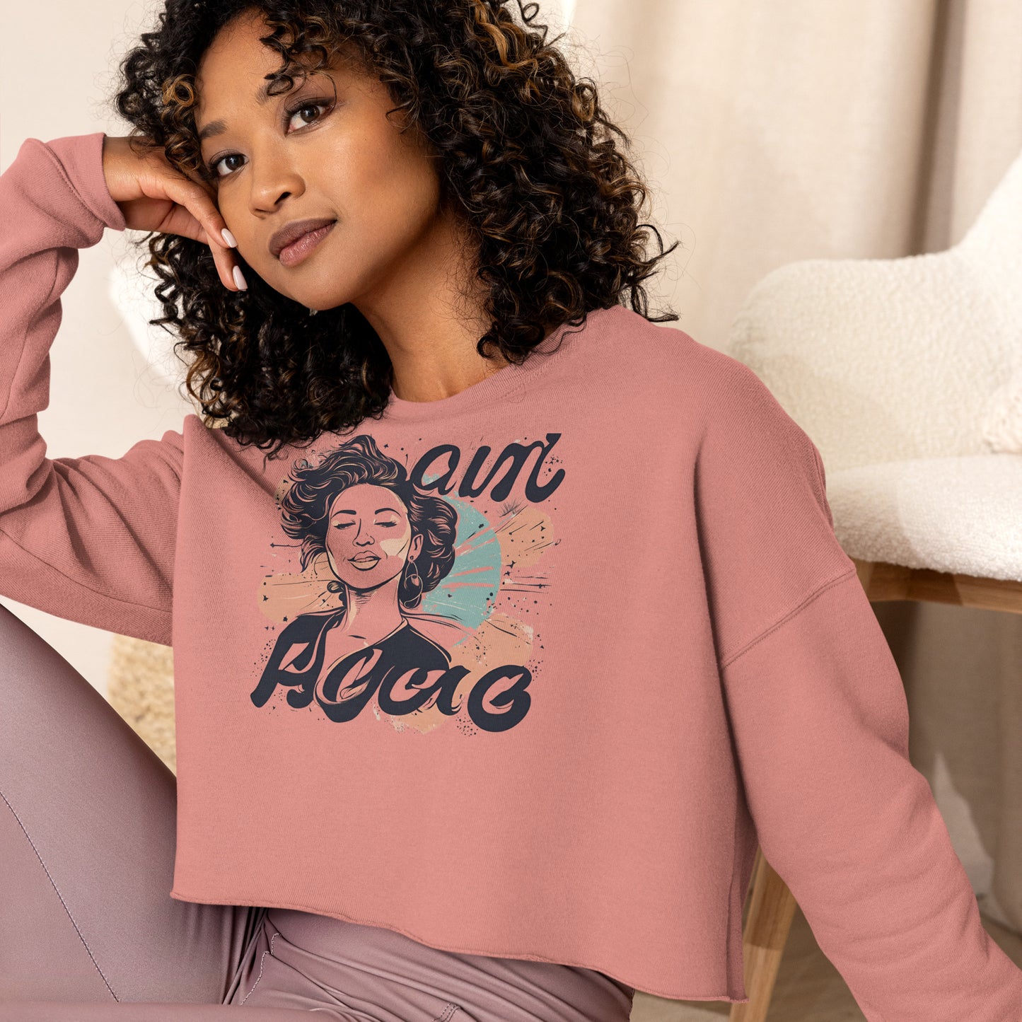 Words of Beauty Crop Sweatshirt