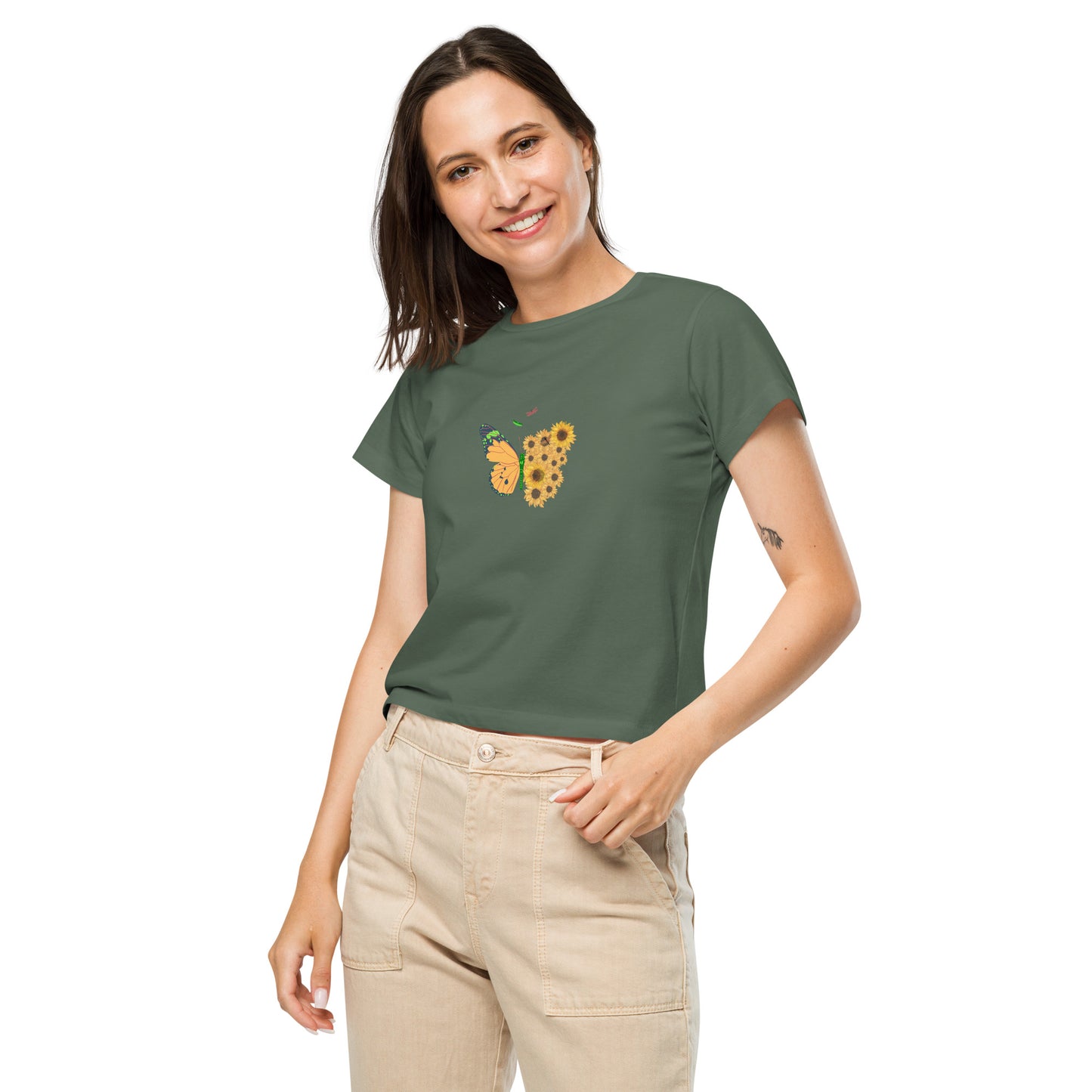 Winged Beauty Women’s high-waisted t-shirt