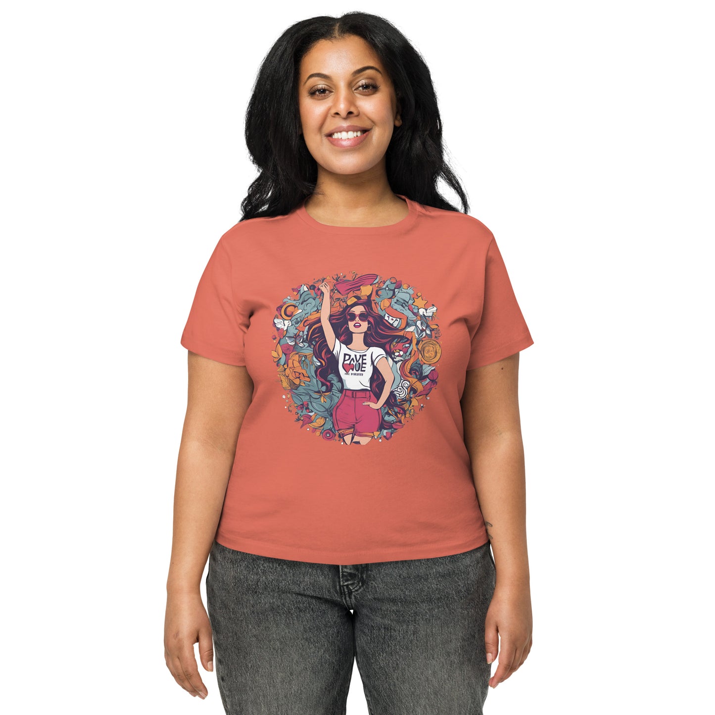 Fearless Girl Power Women’s high-waisted t-shirt