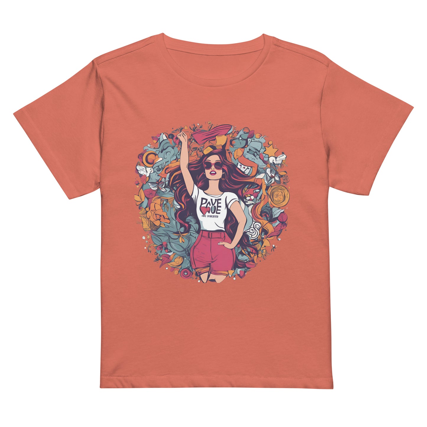 Fearless Girl Power Women’s high-waisted t-shirt