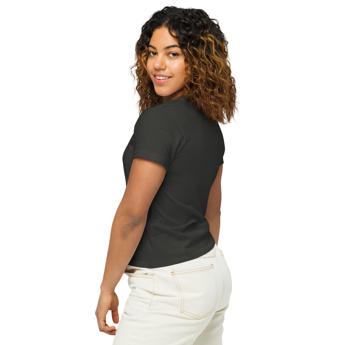 Ebony Emblem Women’s high-waisted t-shirt