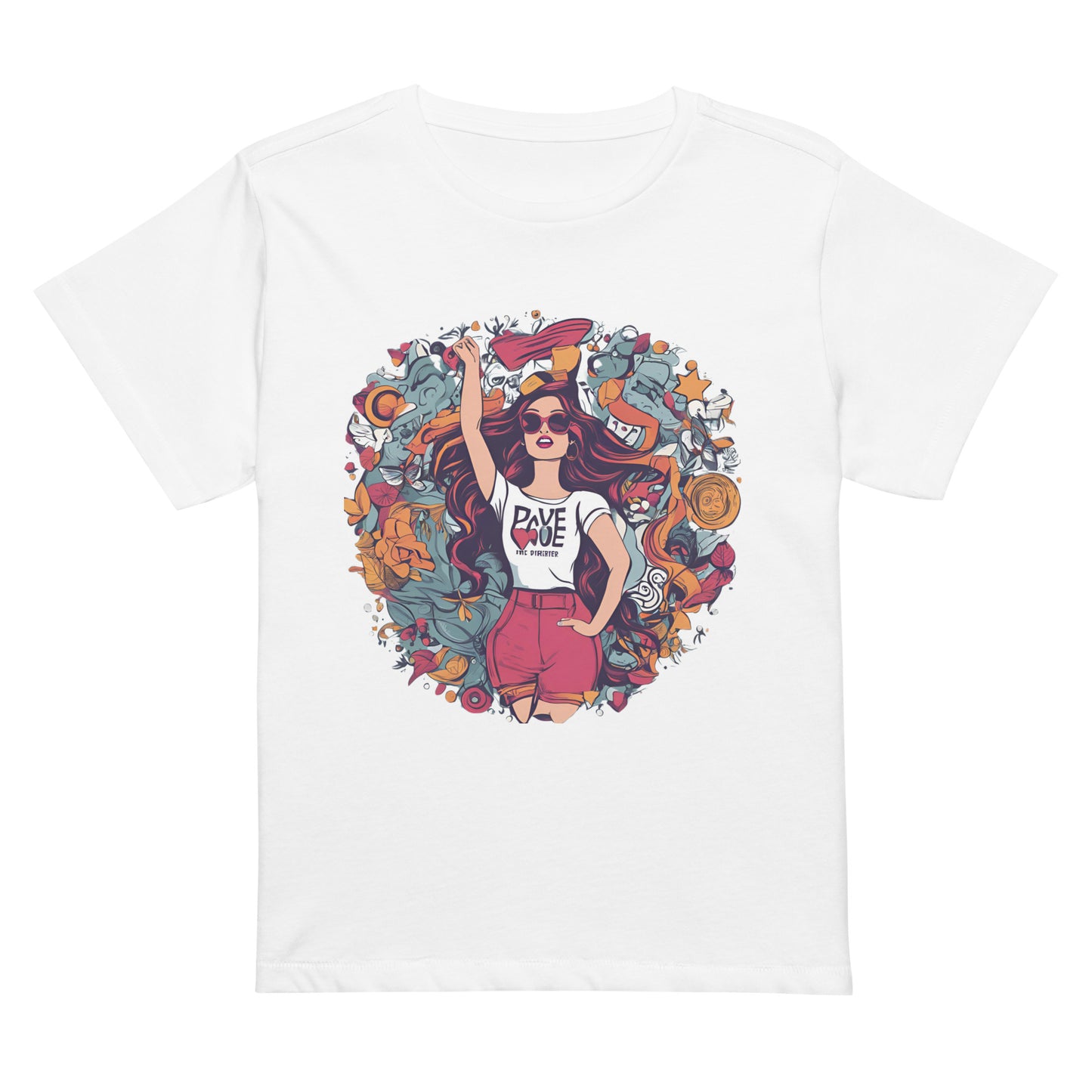 Fearless Girl Power Women’s high-waisted t-shirt