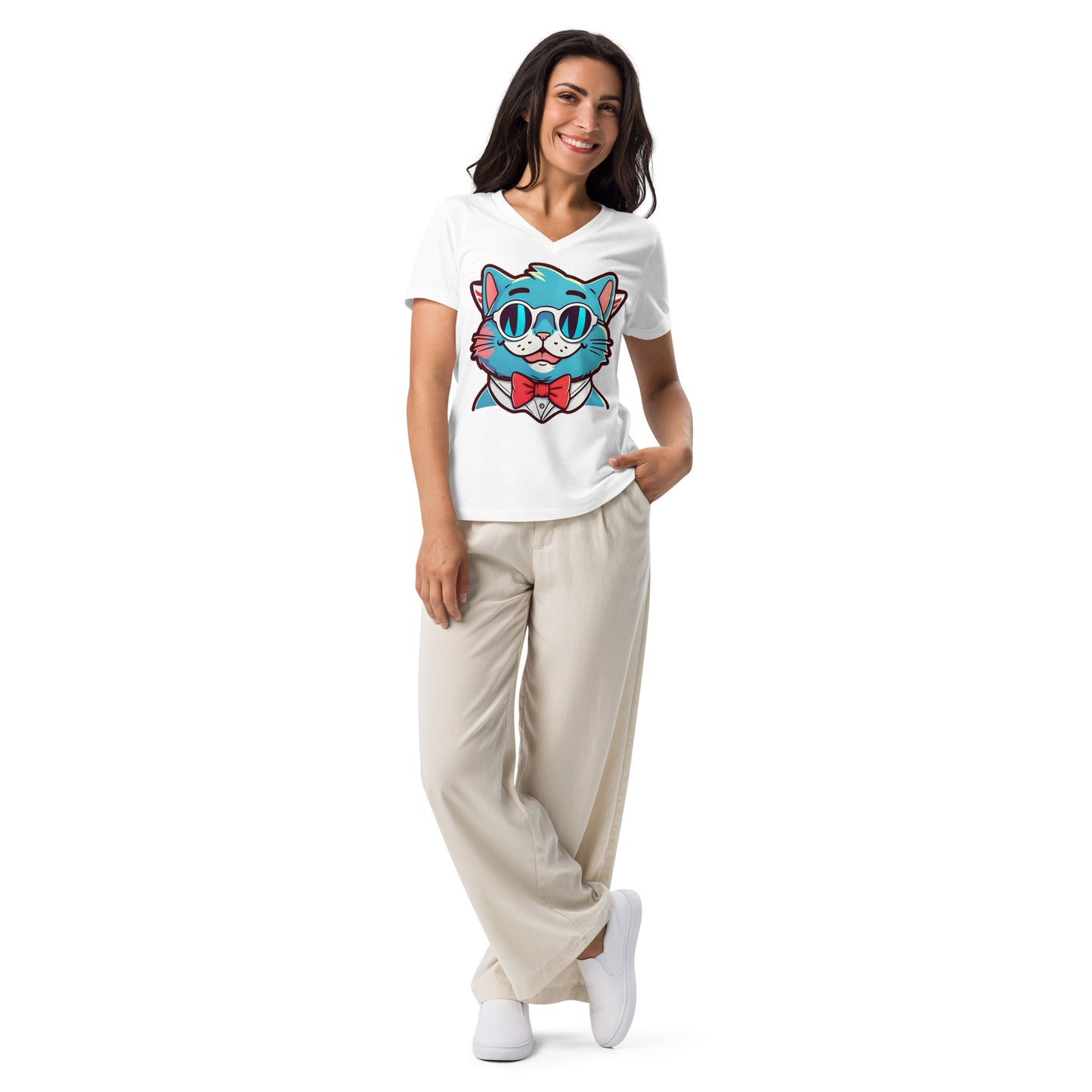 CEO of Cats Women’s relaxed v-neck t-shirt